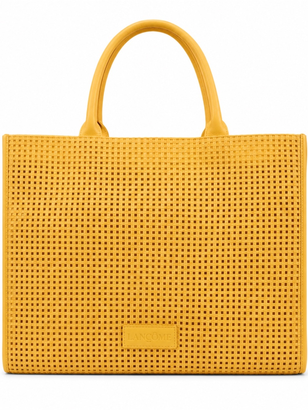 Lancôme 2025 Summer Limited Edition Yellow Woven Tote Beach